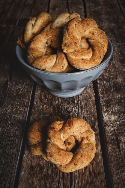 Bolinhos napolitanos chamados Taralli.