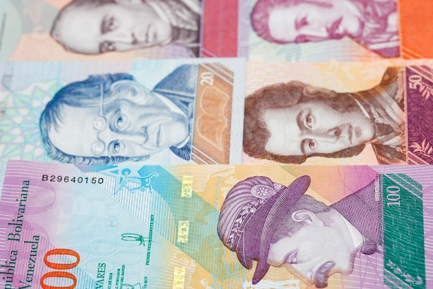 Bolívar venezuelano um fundo de negócios