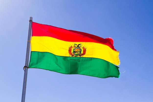 Bolivianische Flagge, die weht, Bolivien