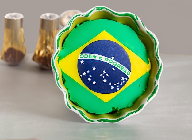 Foto bolo bandeira do brasil