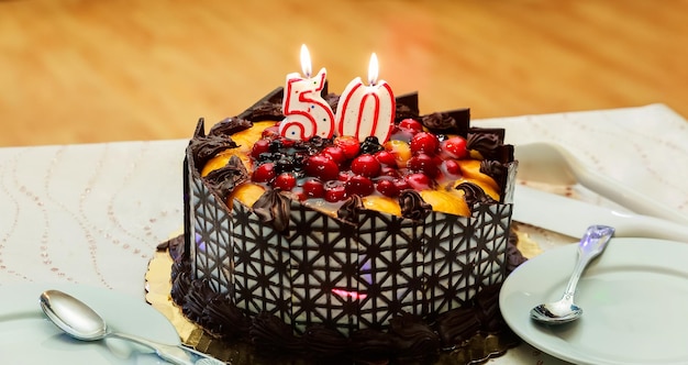 Bolo comemoração do aniversário de 50 anos do restaurante