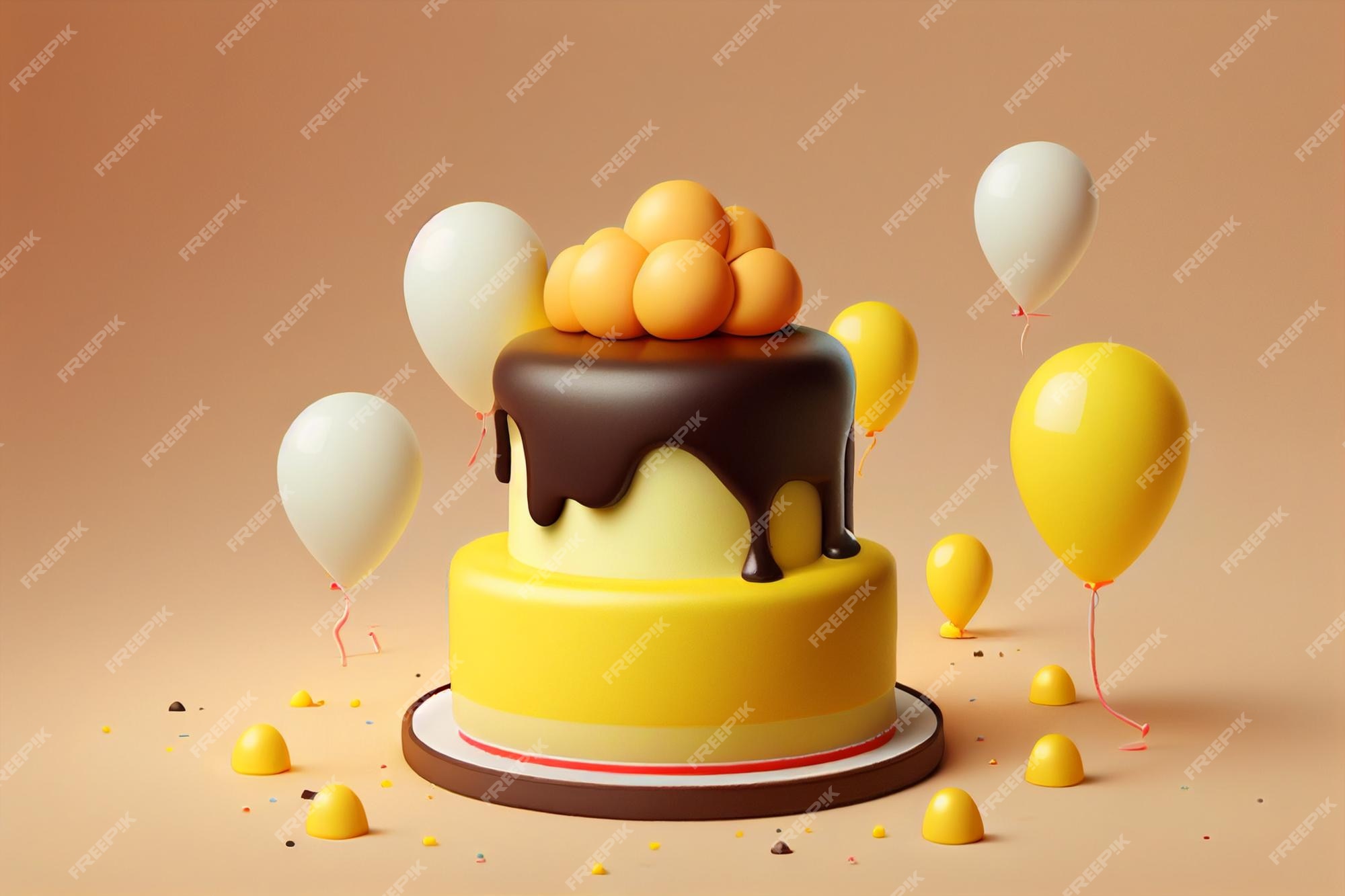 Bolo De Aniversário De 50 Anos. Ai Generativo Ilustração Stock - Ilustração  de festivo, especial: 275045323