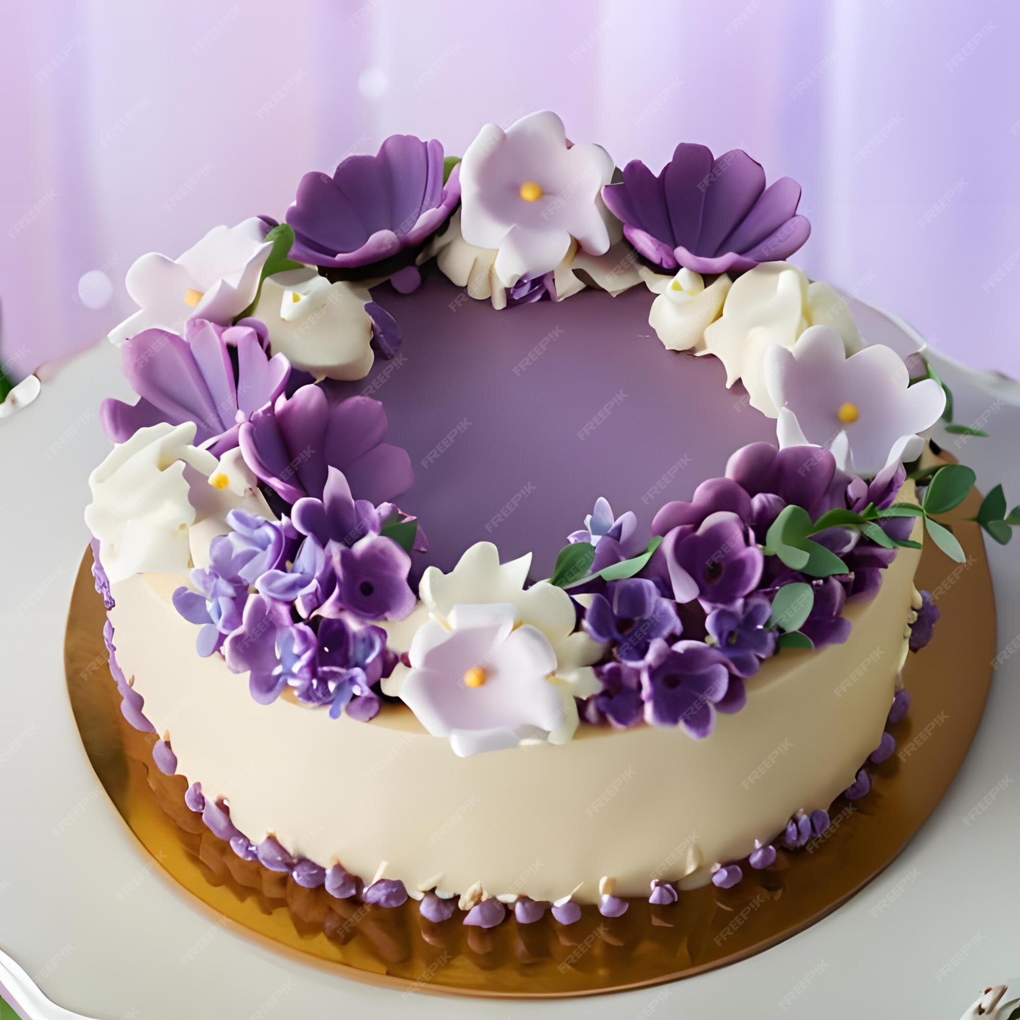 bolo de aniversário de 50 anos roxo e branco 1372209 Foto de stock no  Vecteezy