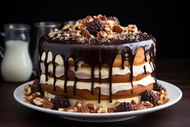 bolo de aniversário de chocolate comida de fundo 331jpg
