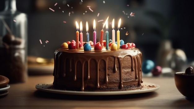 Bolo de aniversário Generative Ai