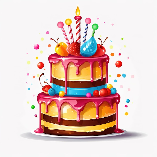 Bolo de aniversário ilustração