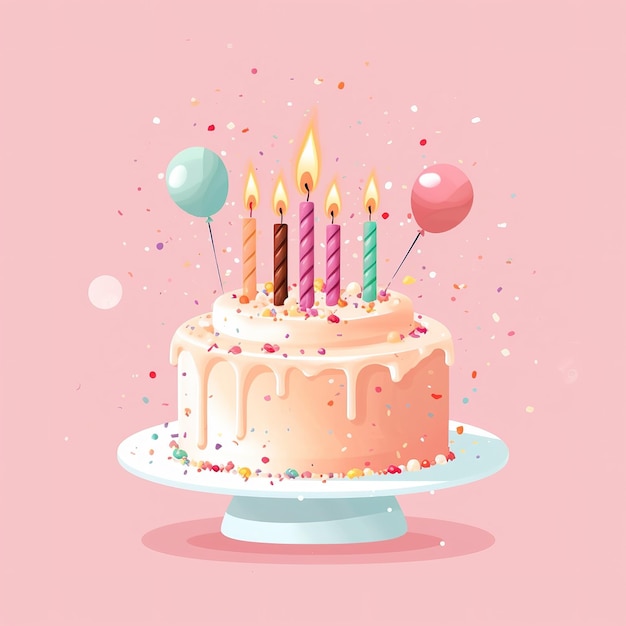 Bolo de aniversário ilustração