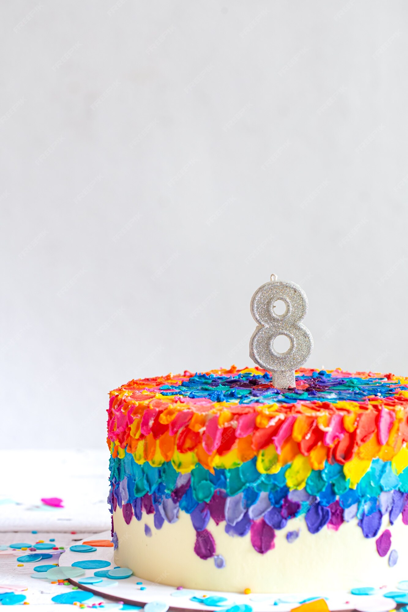 Desenho Infantil De Uma Massa De Bolo De Aniversário Com Creme Num