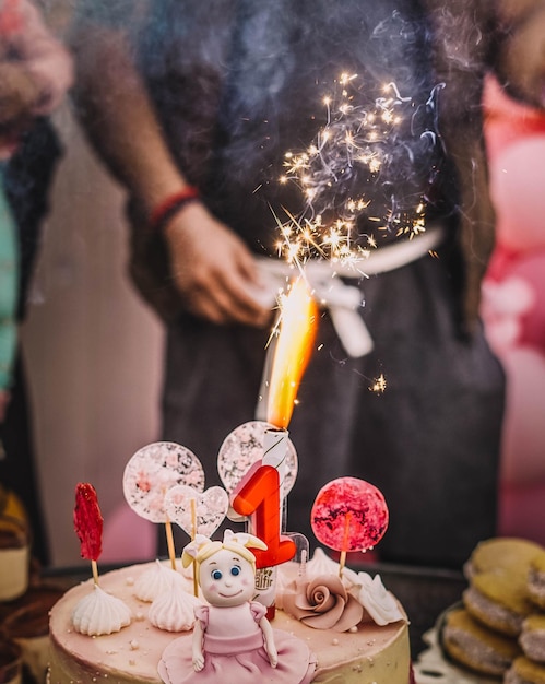 Bolo de aniversário para uma menina