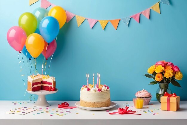 bolo de aniversário rosa com velas pessoas mesa festa de aniversário para crianças