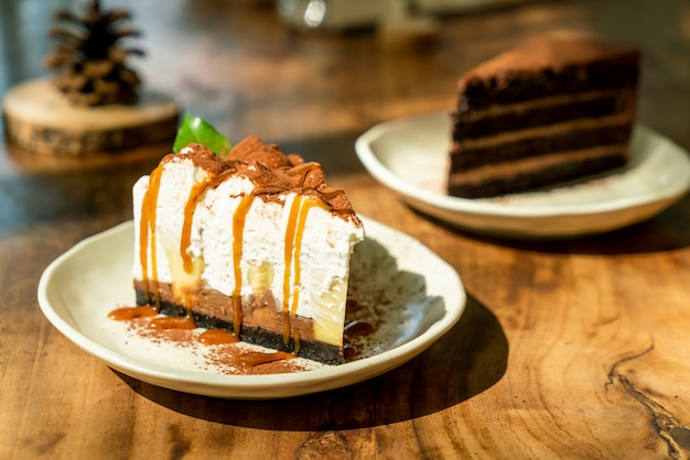 Bolo de Banoffee com caramelo