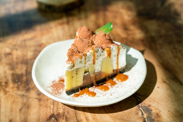 Bolo de Banoffee com caramelo