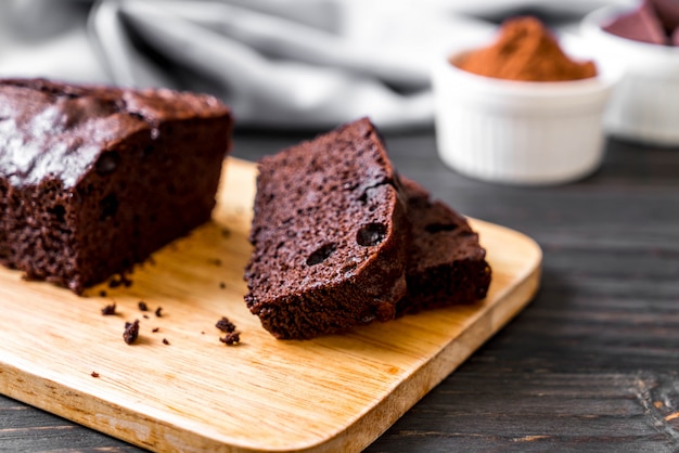 bolo de brownie de chocolate