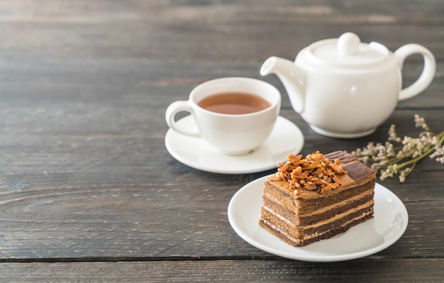 Bolo de café com caramelo