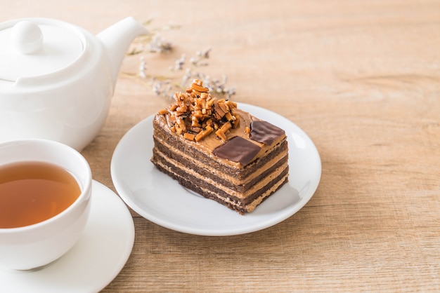 Bolo de café com caramelo