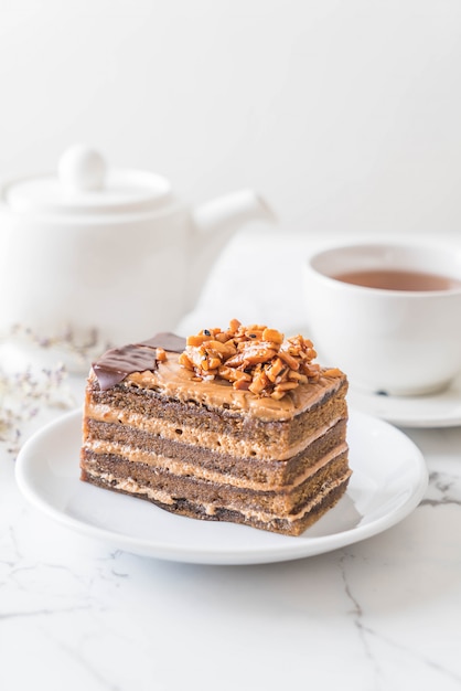 Bolo de café com caramelo