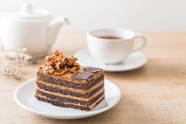 Bolo de café com caramelo