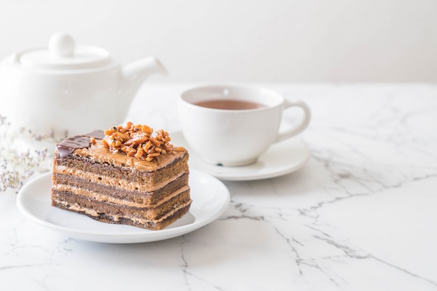 Bolo de café com caramelo