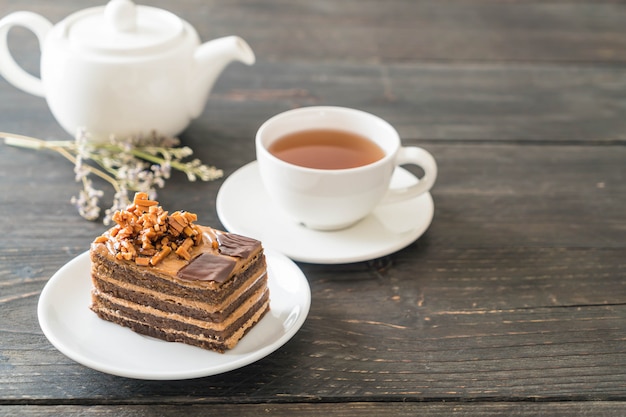 Bolo de café com caramelo