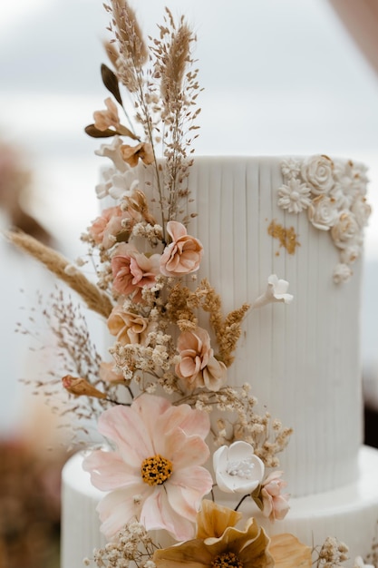 bolo de casamento elegante