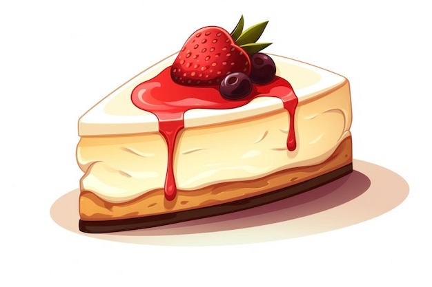 bolo de cheesecake em fundo claro