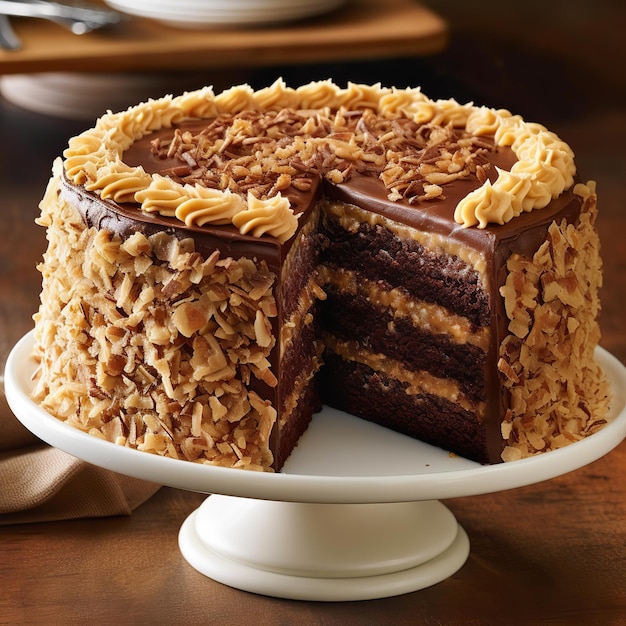 Foto bolo de chocolate alemão