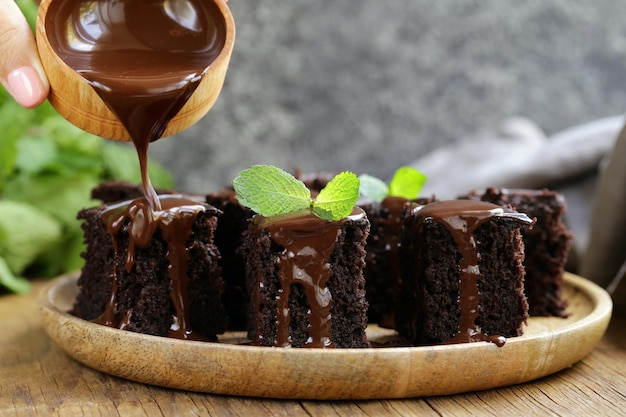 Bolo de chocolate brownie