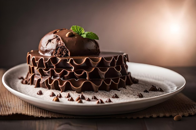 Bolo de chocolate imagem 4k