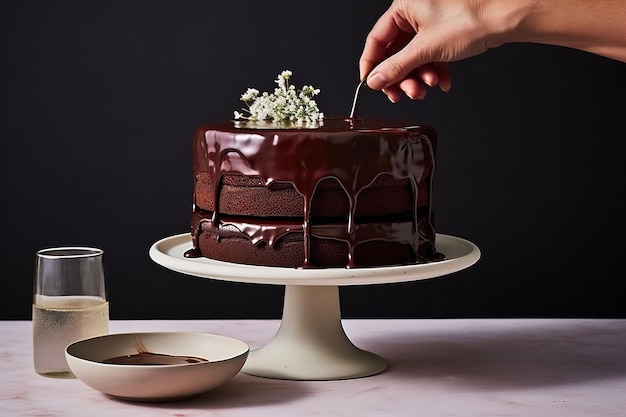 Foto bolo de chocolate