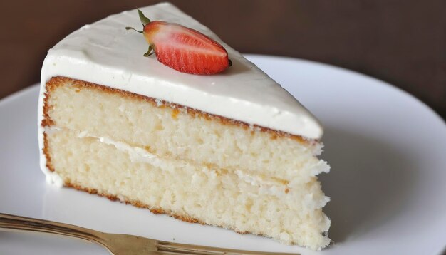 Foto bolo de coco num prato branco