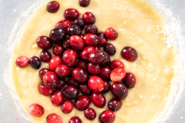 Bolo de cranberry de limão