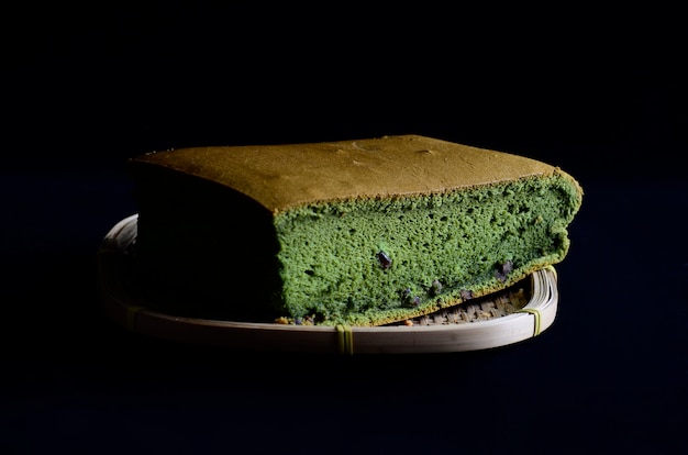 Bolo de esponja de matcha