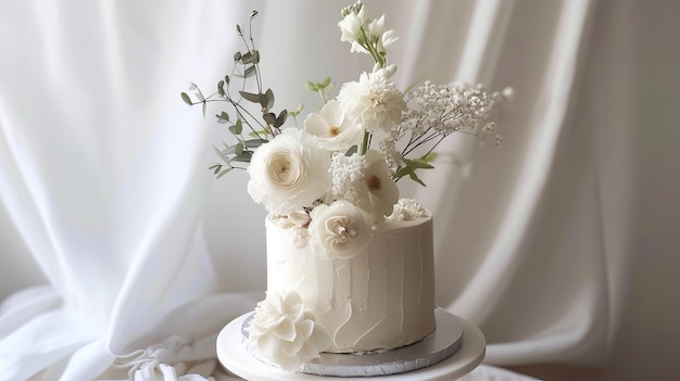 bolo de festa branco