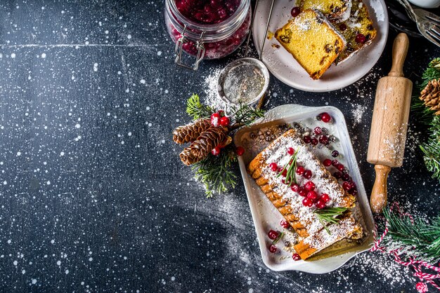 Bolo de frutas de natal tradicional