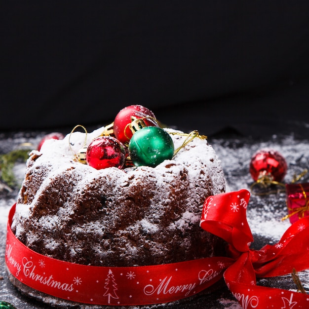 Bolo de frutas de Natal tradicional