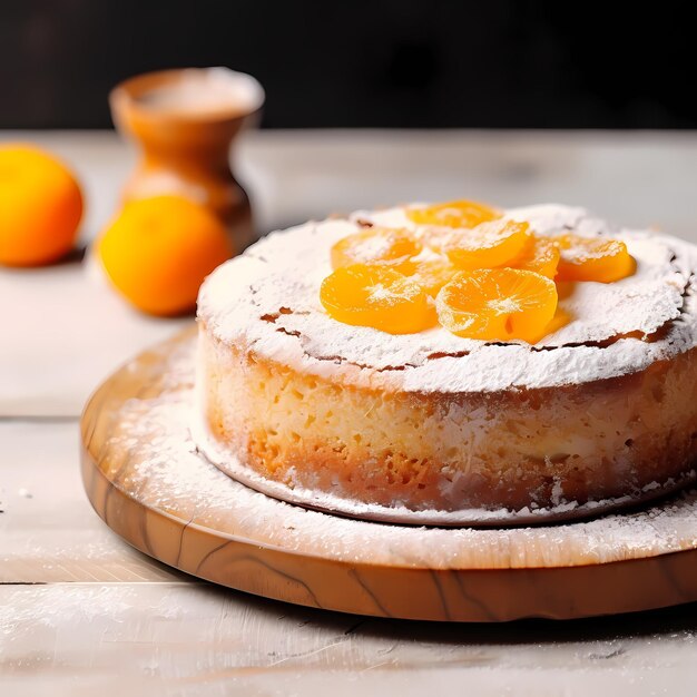 bolo de fundo branco laranja