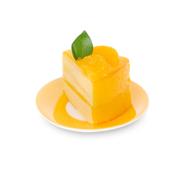 Bolo de laranja isolado