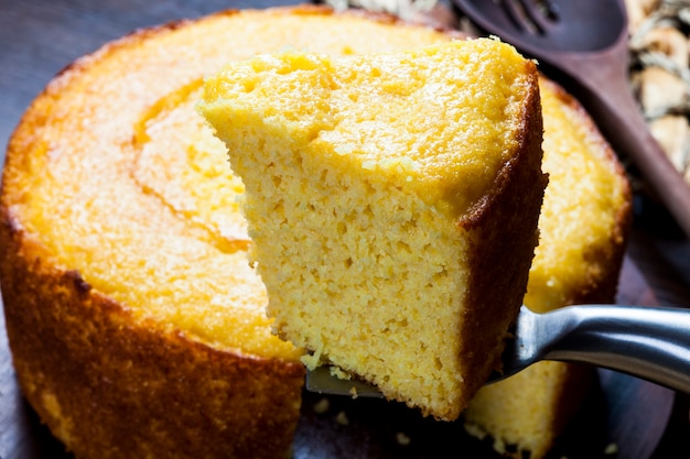 Foto bolo de milho fresco delicioso