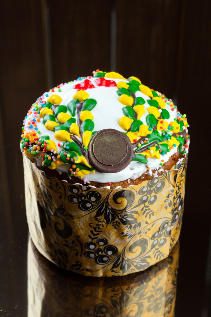 Foto bolo de pão de páscoa delicioso