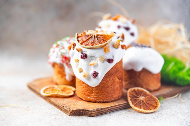 Bolo de páscoa feriado fermento doce pastelaria sobremesa feriado de páscoa cristãos ortodoxos deleite de páscoa