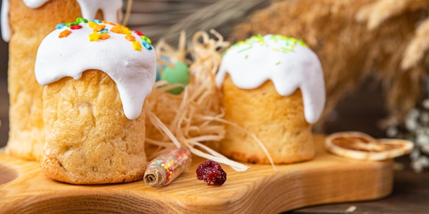 Bolo de páscoa pastelaria feriado de páscoa fermento doce sobremesa feriado cristão ortodoxo páscoa deleite refeição