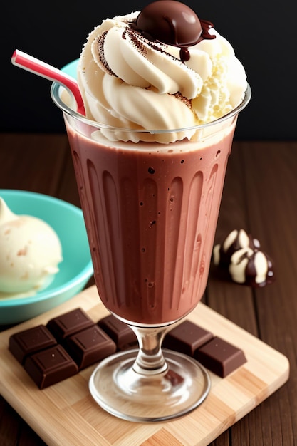 bolo de sorvete de chocolate, chá da tarde, lanche delicioso, bebida deliciosa, papel de parede de fundo.