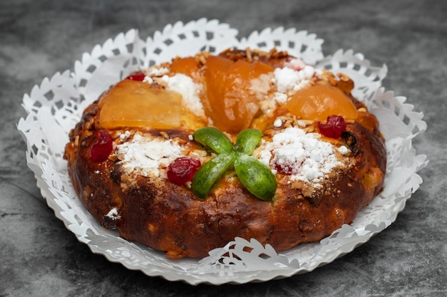 Bolo do Rei ou Bolo do Rei Feito para o Natal bolo de Natal típico português