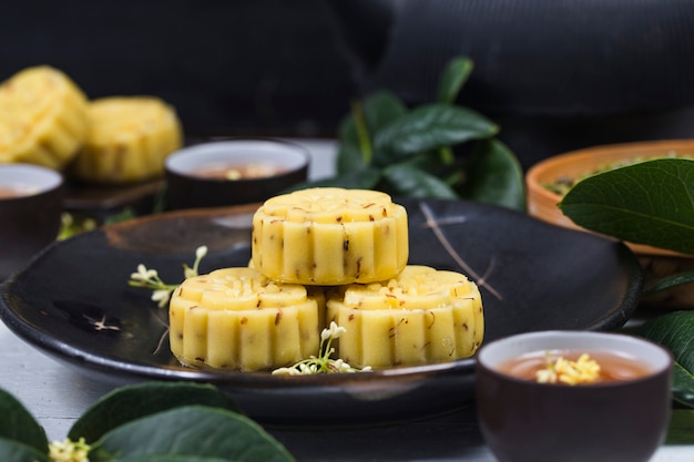 Bolo Gourmet Osmanthus tradicional, pastelaria chinesa