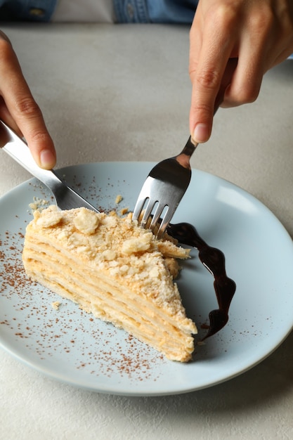 Bolo Napoleão caseiro delicioso