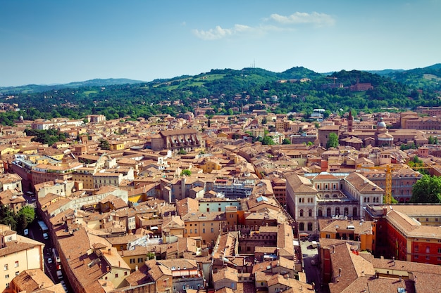 Bologna Luftstadtansicht in Italien