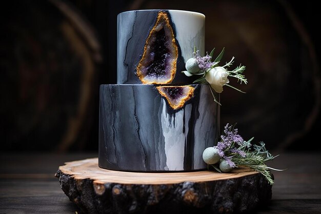 Bolos de casamento Edgy Geode