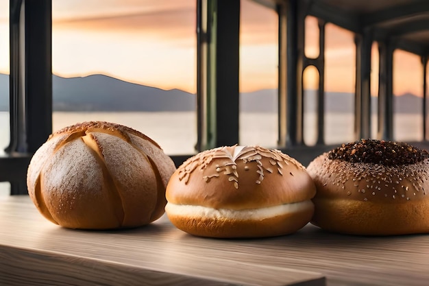 Bolos de grano entero frescos al horno