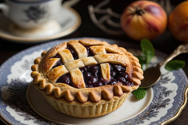 Bolos para chá mini torta caseira de ameixa