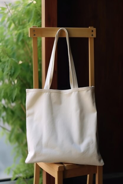 Foto bolsa de algodón natural, un accesorio versátil y respetuoso con el medio ambiente para el uso diario